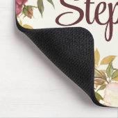 ブルガンディオレンジウォーターカラー秋秋のフローラ名 マウスパッド (コーナー)