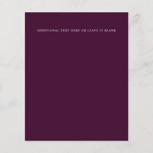 ブルガンディオレンジパープル花模様ヴィンテージウェディング (裏面)