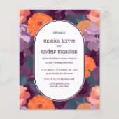 ブルガンディオレンジパープル花模様ヴィンテージウェディング (正面)