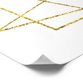 ブルガンディオレンジフローラブライダルシャワーウェルカムサイン ポスター (角)