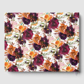 ブルガンディオレンジフローラベビーブライダルシャワー ゲストブック (裏面)