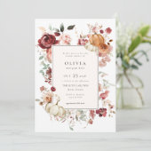 ブルガンディオータムカボチャブライダルシャワー 招待状 (スタンド正面)