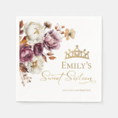 ブルガンディオータム秋フローラスウィート16 スタンダードカクテルナプキン (正面)