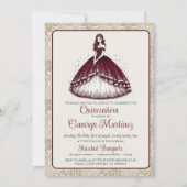 ブルガンディキンセアニラドレス招待状 招待状 (正面)