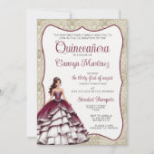 ブルガンディキンセアニラドレス招待状 招待状 (正面)