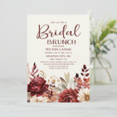 ブルガンディクリームフローラブライダルブランチ 招待状 (スタンド正面)