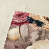 ブルガンディクリーム春の花ブライダルシャワー ビーチタオル (インサイチュ)