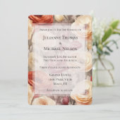 ブルガンディクリーム春の花ブライダルシャワー 招待状 (スタンド正面)