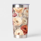 ブルガンディクリーム春の花 保温保冷タンブラー (左面)