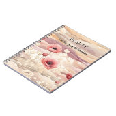 ブルガンディクリーム赤面フローラ ノートブック (左側)