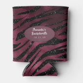 ブルガンディグラムフォイルグリッタータイガーストライプパーティー 缶クーラー (正面)