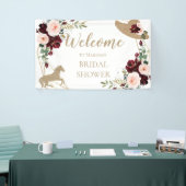 ブルガンディケンタッキーダービーブライダルシャワーウェルカム 横断幕 (トレードショー)