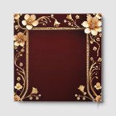 ブルガンディゴールデンフラワーズゲストブック ゲストブック (裏面)