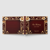 ブルガンディゴールデンフラワーズゲストブック ゲストブック (全面)