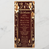 ブルガンディゴールデンフラワーズ結婚式 プログラム (正面)