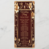 ブルガンディゴールデンフラワーズ結婚式 プログラム (裏面)