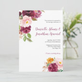 ブルガンディサフランイエローマウヴ素朴結婚ズ | 招待状 (スタンド正面)