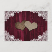 ブルガンディサンフラワー結婚ズホテルアコモデーション エンクロージャーカード (裏面)