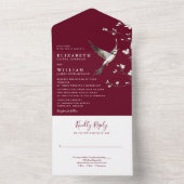 ブルガンディシノワセリーフローラ庭園の結婚式 オールインワン招待状 (内側)