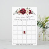 ブルガンディシャンパンアイボリーブライダルシャワービンゴゲーム (スタンド正面)