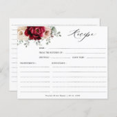 ブルガンディシャンパンアイボリーブライダルシャワーレシピ (正面/裏面)