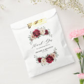 ブルガンディシャンパンアイボリーマウヴバラフローラ結婚ズ フェイバーバッグ (封をした状態)