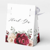 ブルガンディシャンパンアイボリーマウヴバラフローラ結婚ズ フェイバーボックス (裏面サイド)