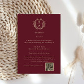 ブルガンディシャンパンクレストモノグラム結婚ズ詳細 エンクロージャーカード