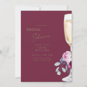 ブルガンディシャンパン秋ブライダルシャワー 招待状 (正面)