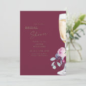 ブルガンディシャンパン秋ブライダルシャワー 招待状 (スタンド正面)