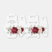 ブルガンディシャンパーニュアイボリーマウヴバラブライダルシャワー フェイバーボックス (折り畳みなし)