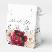 ブルガンディシャンパーニュアイボリーマウヴバラブライダルシャワー フェイバーボックス (裏面サイド)