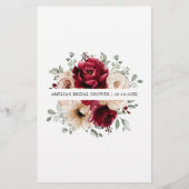 ブルガンディシャンパーニュアイボリーマウヴブライダルシャワーゲーム (裏面)