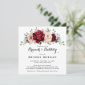 ブルガンディシャンパーニュアイボリーモーヴブルンチアンドバブリー 招待状 (スタンド正面)