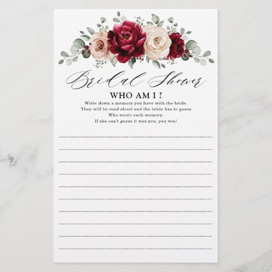 ブルガンディシャンパーニュアイボリーモーヴー私のゲーム (正面)