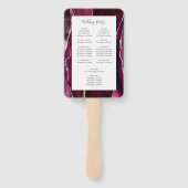 ブルガンディシルバーアゲート結婚式 プログラム ハンドファン (裏面)