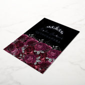 ブルガンディシルバーフローラバラキンセアニェラ 箔招待状 (回転した状態)