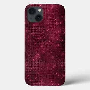 ブルガンディスパークルグリッターガーリーグラム iPhone 13ケース