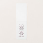 ブルガンディスプレンダークラシックフローラ結婚式 プログラム (内部フラット)