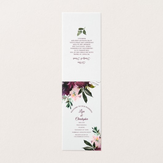 ブルガンディスプレンダーフローラ結婚式 プログラム (外部フラット)