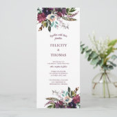 ブルガンディスプレンダーボホフローラホワイト結婚ズ 招待状 (スタンド正面)