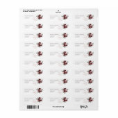 ブルガンディダスティバラブライダルシャワー差出人住所 ラベル (フルシート)