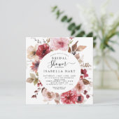 ブルガンディダスティバラ秋フローラブライダルシャワー 招待状 (スタンド正面)