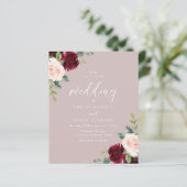 ブルガンディダスティーバラ予算結婚式招待状 (スタンド正面)