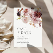 ブルガンディダリアウェディングザデイト招待状 招待状