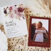 ブルガンディダリアウェディングザデイト招待状 招待状