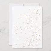 ブルガンディダリアバラフローラ金ゴールドグリッター誕生日 招待状 (裏面)