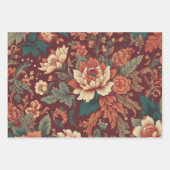 ブルガンディチノワセリーアンティークトイレデジュイフローラ ラッピングペーパーシート (正面3)