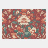 ブルガンディチノワセリーアンティークトイレデジュイフローラ ラッピングペーパーシート (正面)