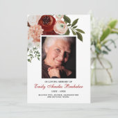 ブルガンディテラコッタフローラ葬儀悔やみや弔慰 サンキューカード (スタンド正面)